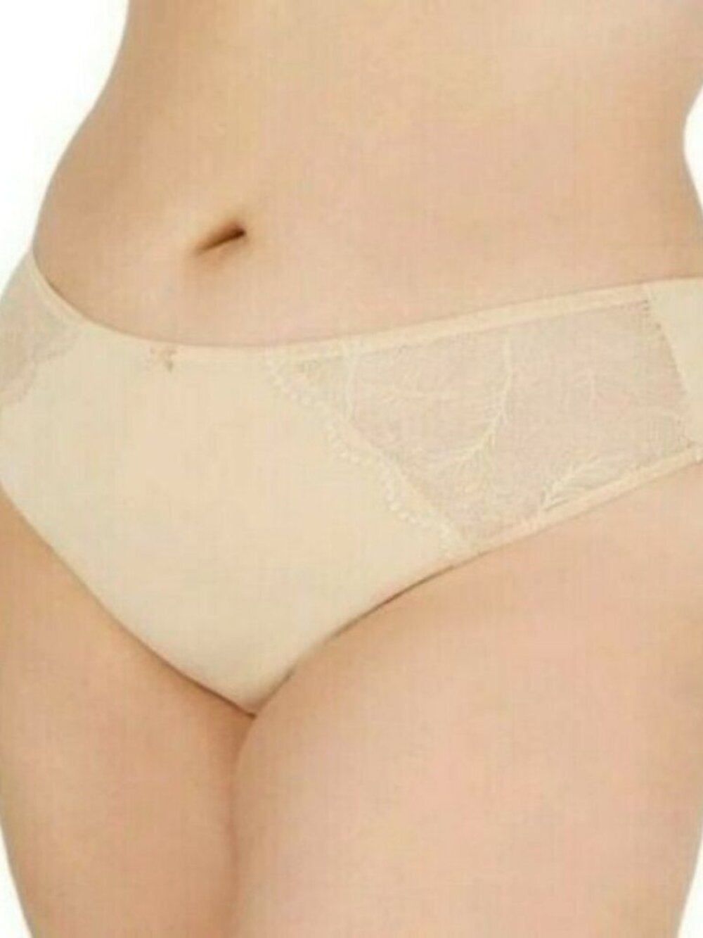 INC International Concepts Womens Lace Thong Panty Frappe Beige Nude 2X NEW